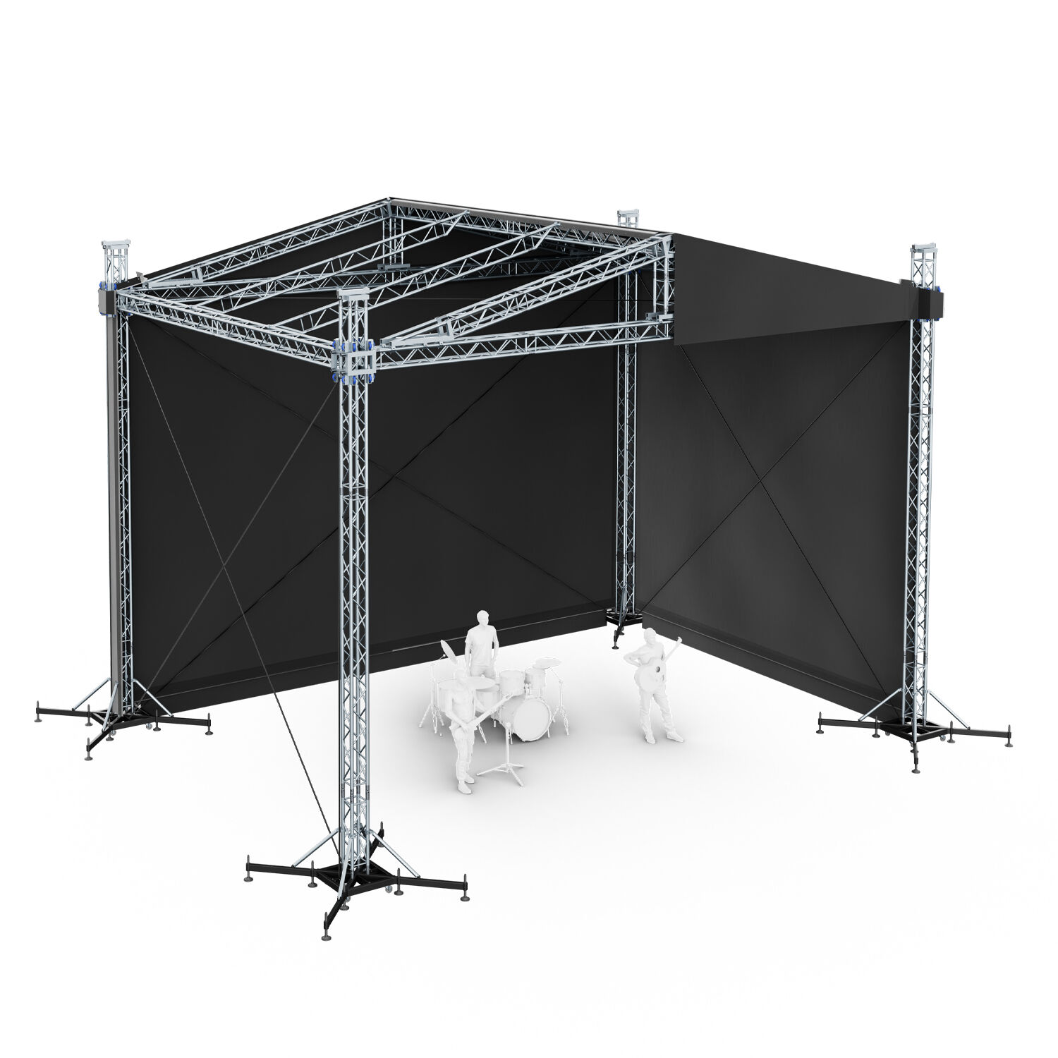 Eurotruss Plate-forme à toit en bâtière SR-10, 10 x 8 m FD