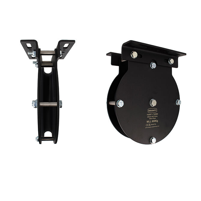 Doughty Engineering 200mm Heavy Duty Pulley (1-rond, pour corde)