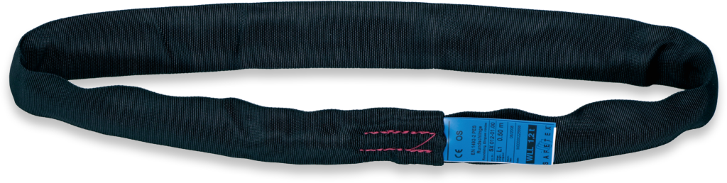 Safetex Blackline SX Rundschlinge mit Label-Schutz, WLL 3,2 t, mit Garneinlage, L=50 cm/U=100 cm