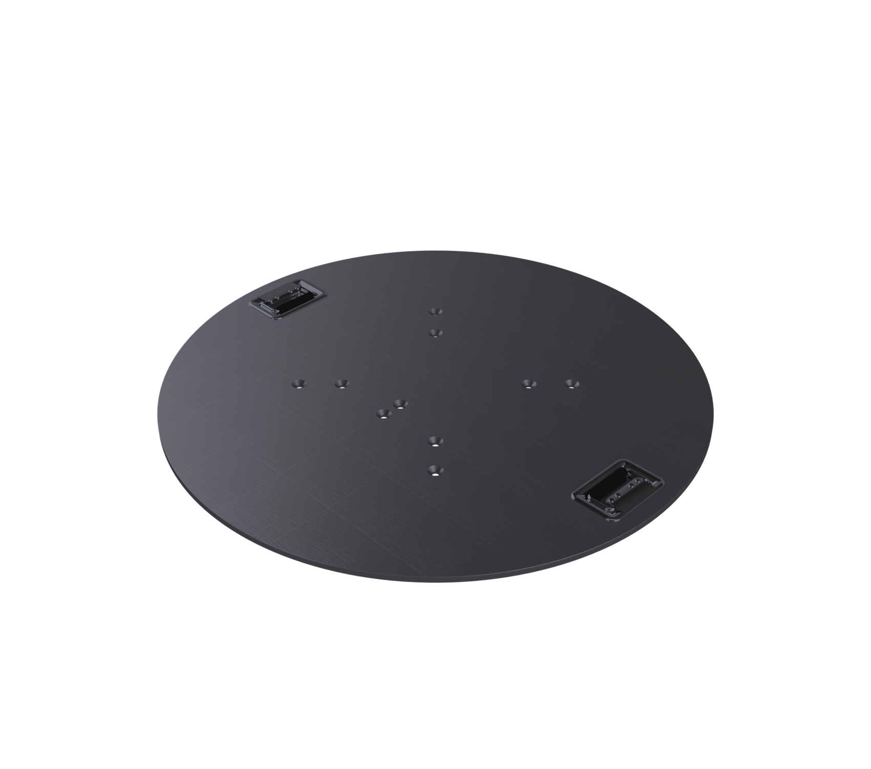 Eurotruss Stahl Bodenplatte 99 cm Durchmesser, 80 kg, schwarz