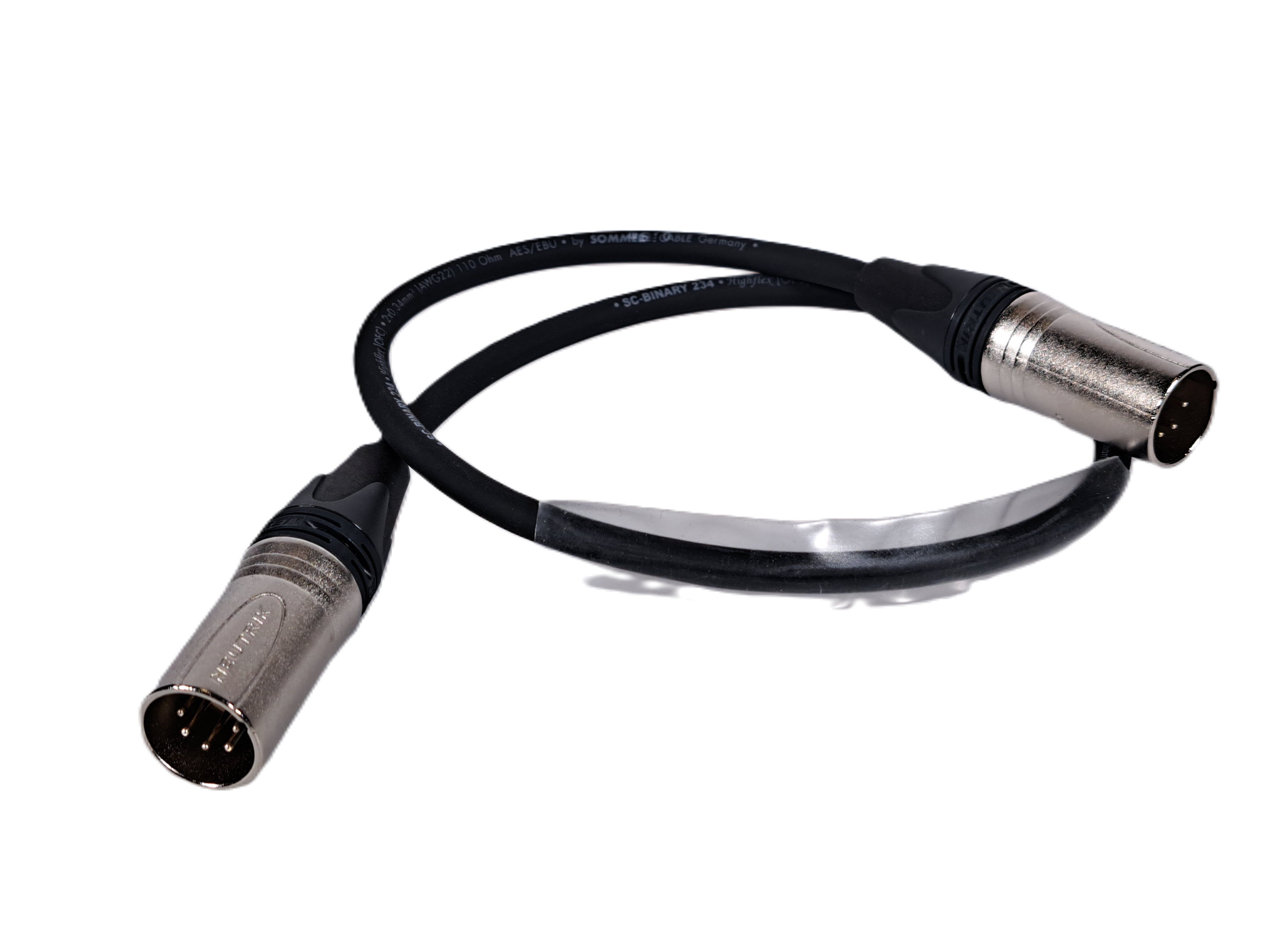 MAJOR câble adaptateur DMX/changeur de genre, XLR 5 pôles mâle/5 pôles mâle, 0,5 m