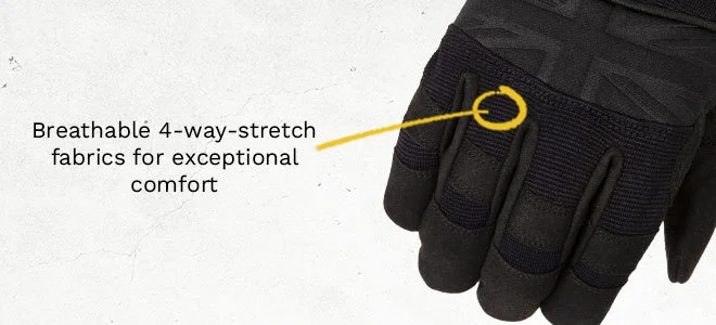 Dirty Rigger Comfort Fit BLACK EDITION Full Finger, taille S