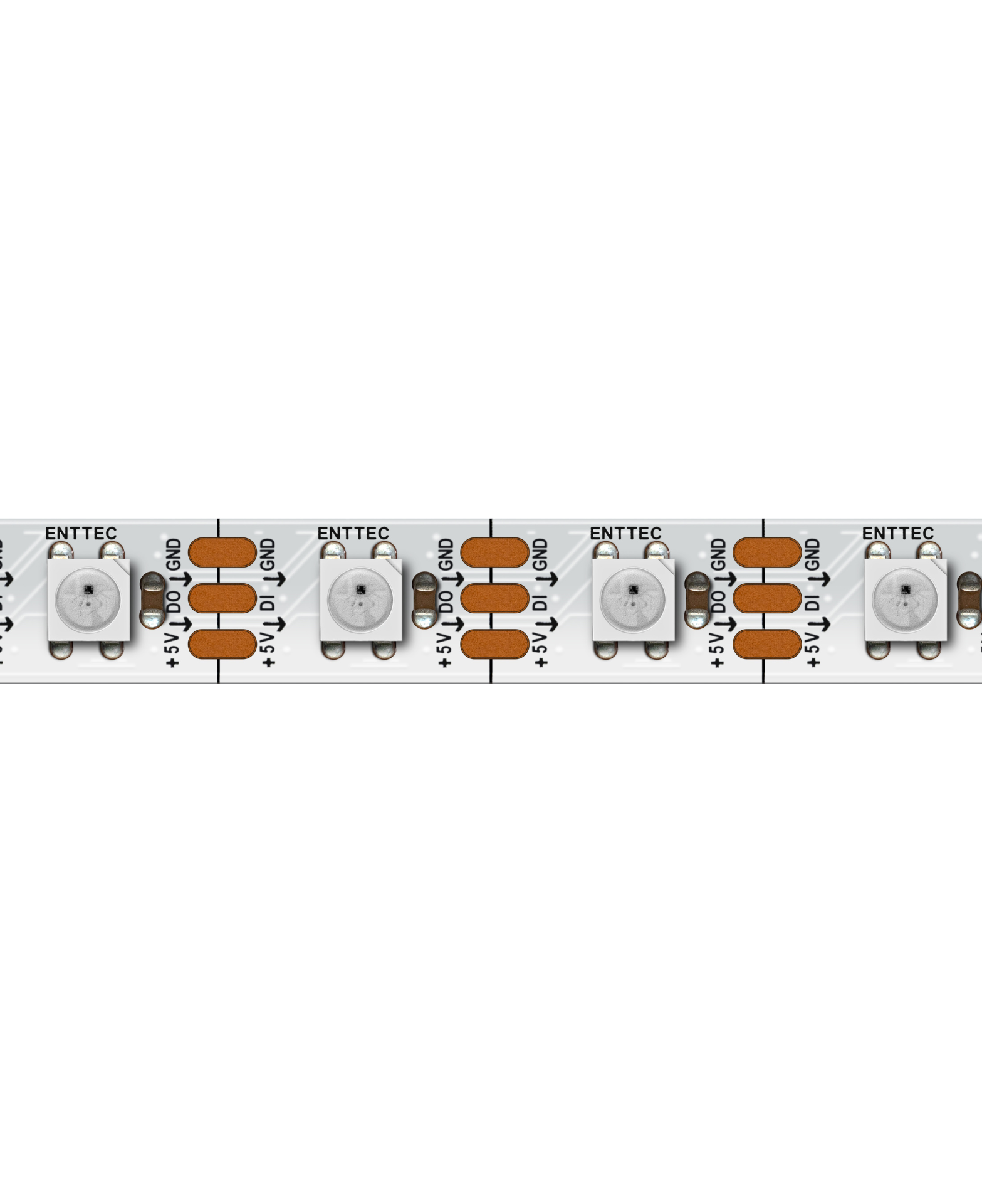 Enttec Pixel Tape, 60 LED/m RGB 5 V, blanc - LED à commande individuelle