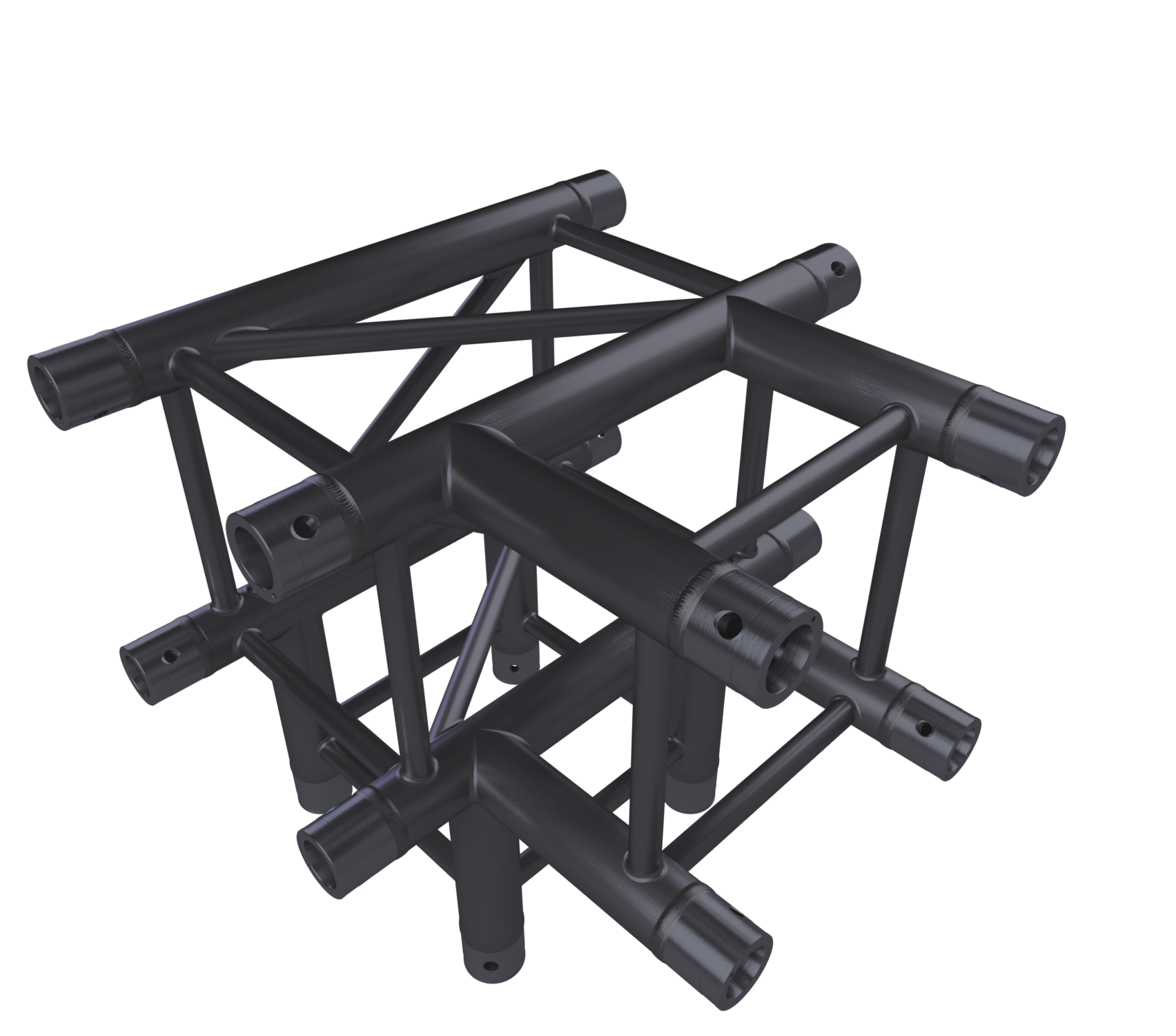 Eurotruss FD34 T-Stück 4-Weg + Down 50 x 50 x 50 cm, schwarz