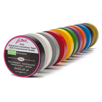 Ruban/Etiquette PVC, noir, 19 mm x 33 m