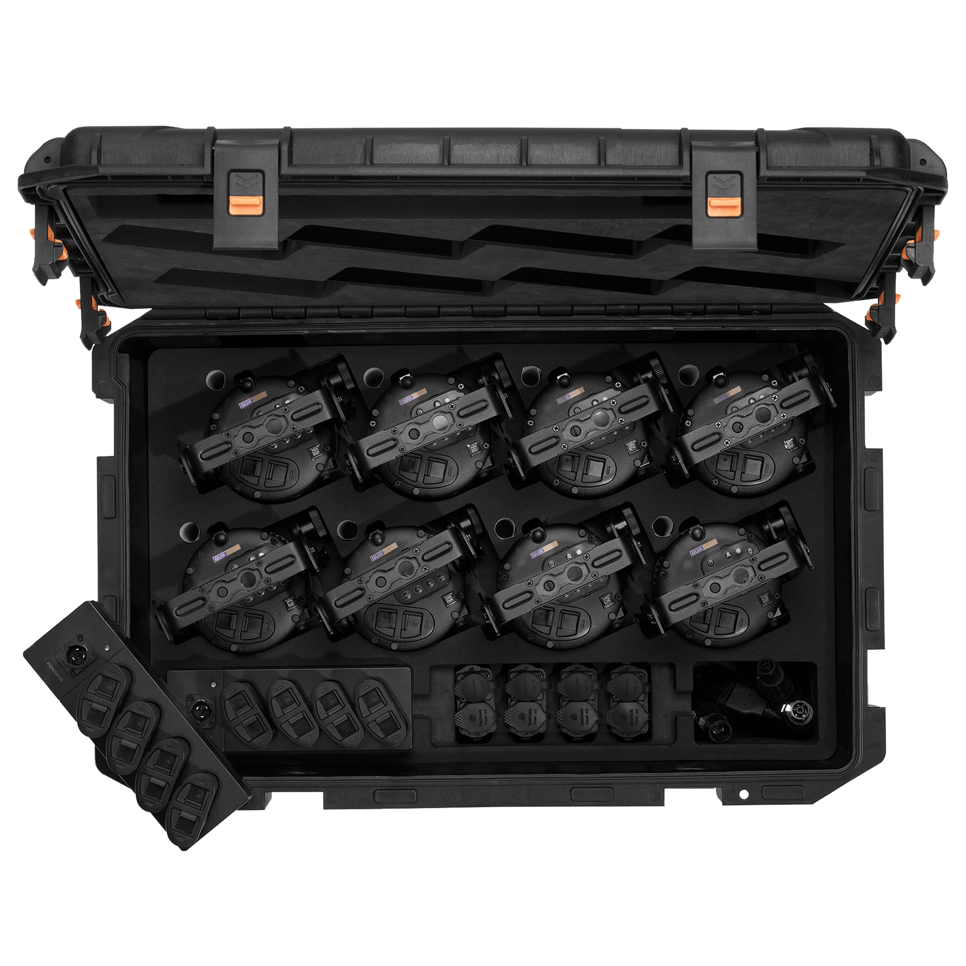 Astera QuikBeam RGB Mint Amber, IP65 kit QuikCase 8 unités