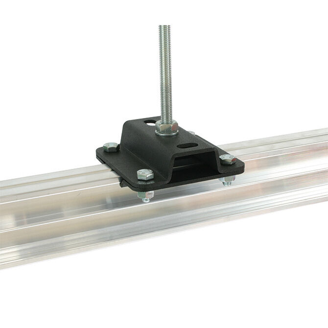 Doughty Engineering Studio Rail 60 Ceiling Bracket 25mm High (Top Hat) mit Rail Clamps