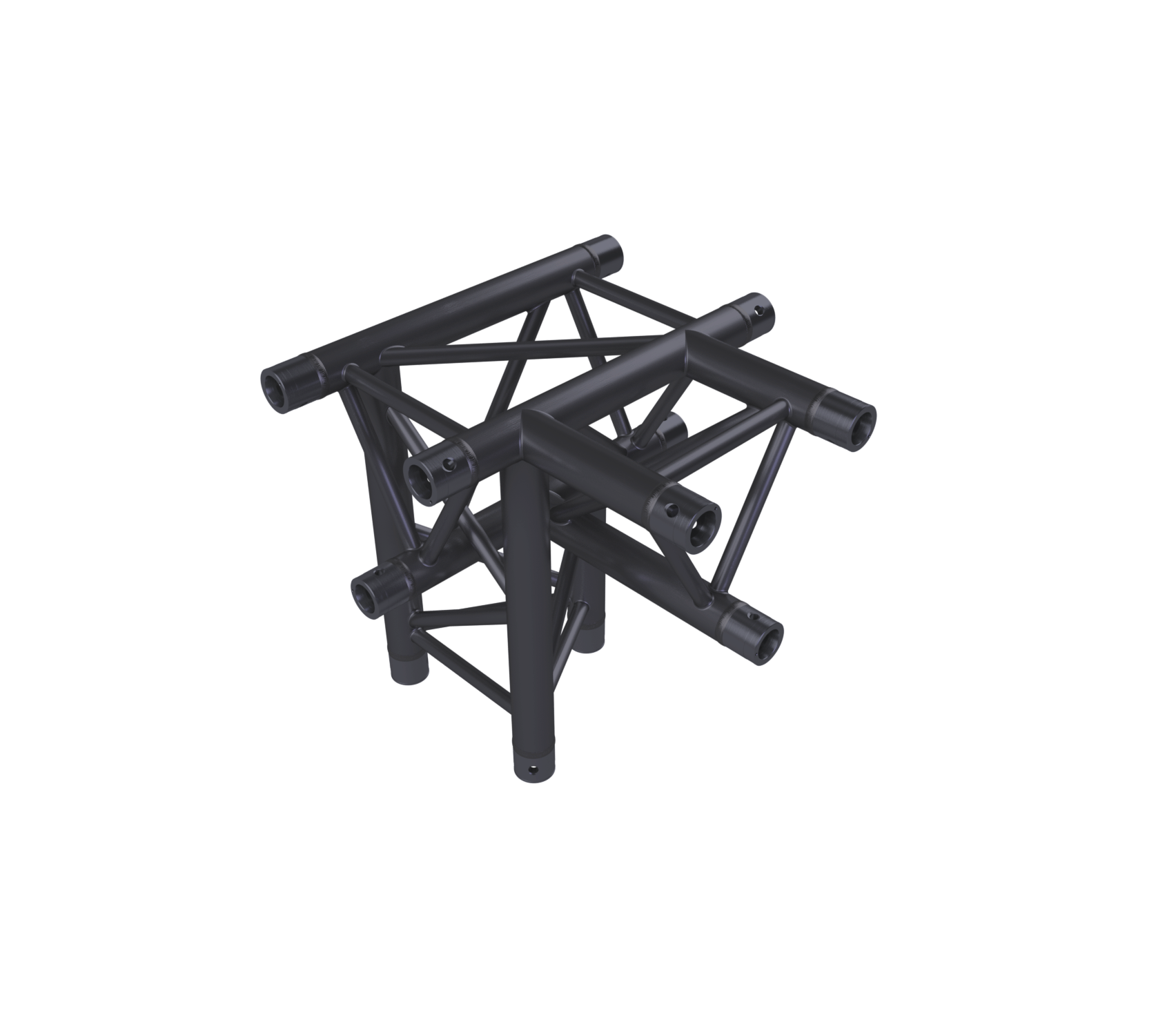 Eurotruss HD33 T-Stück 4-Weg + Up RIGHT  50 x 50 x 50 cm, schwarz