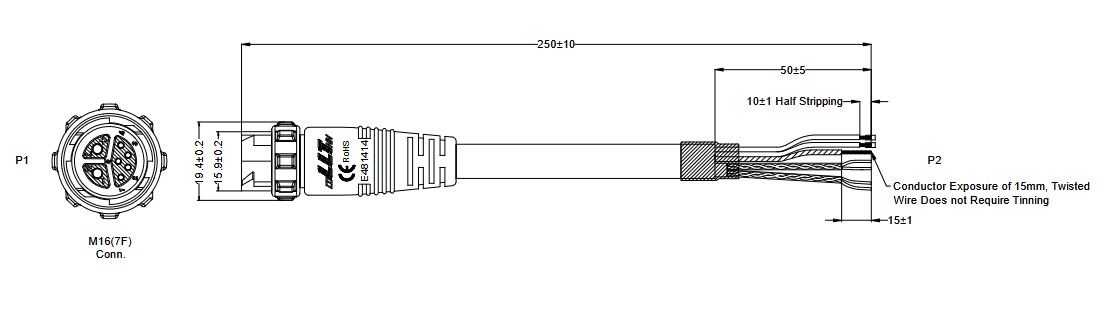 Martin Professional Adaptateur DC + Ethernet fils nus vers DCE