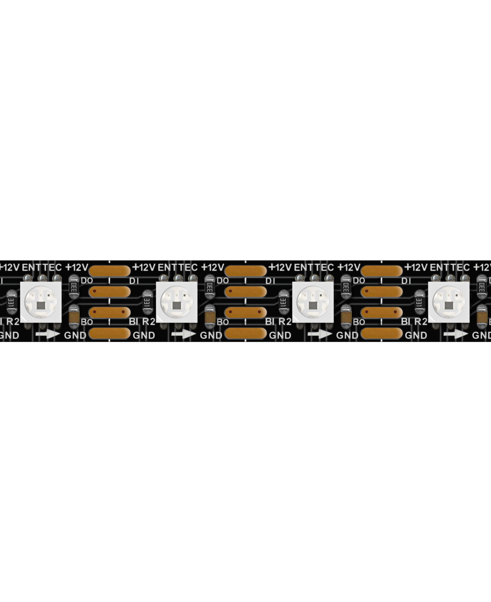 Enttec Black Pixel Tape, 60 LED/m RGB 12 V, noir - Commande individuelle