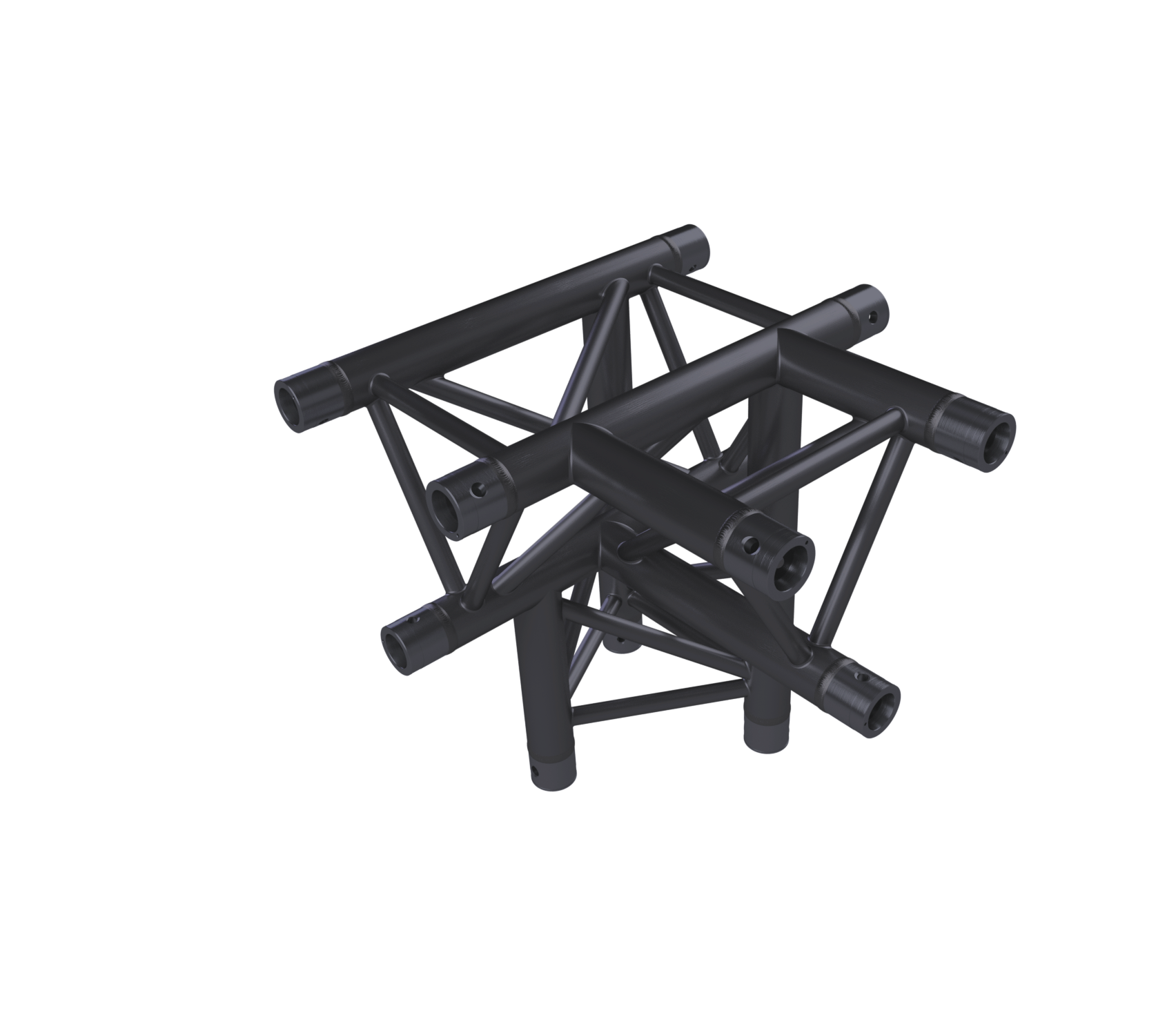 Eurotruss HD33 T-Stück 4-Weg + Up LEFT  50 x 50 x 50 cm, schwarz