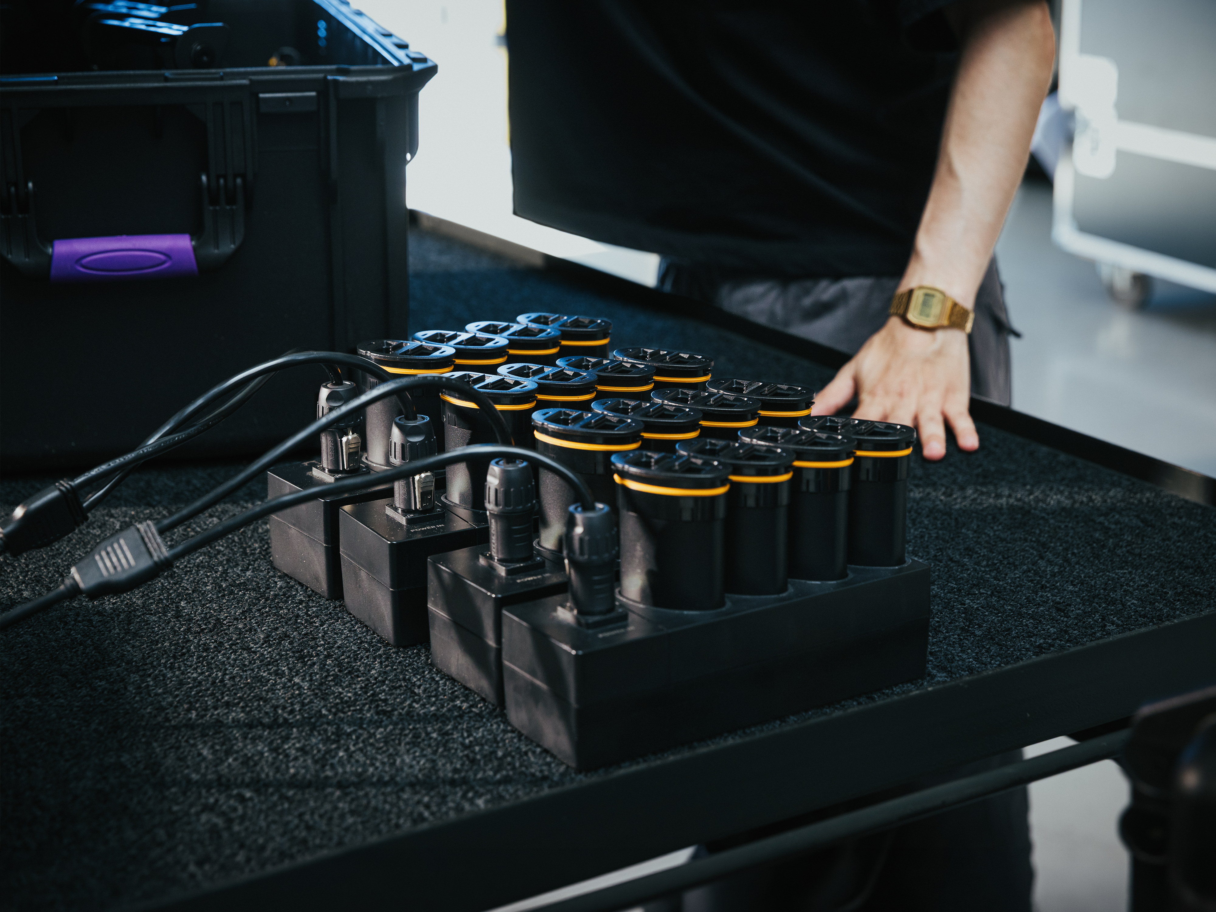 Astera QuikBeam RGB Mint Amber, IP65 kit QuikCase 8 unités