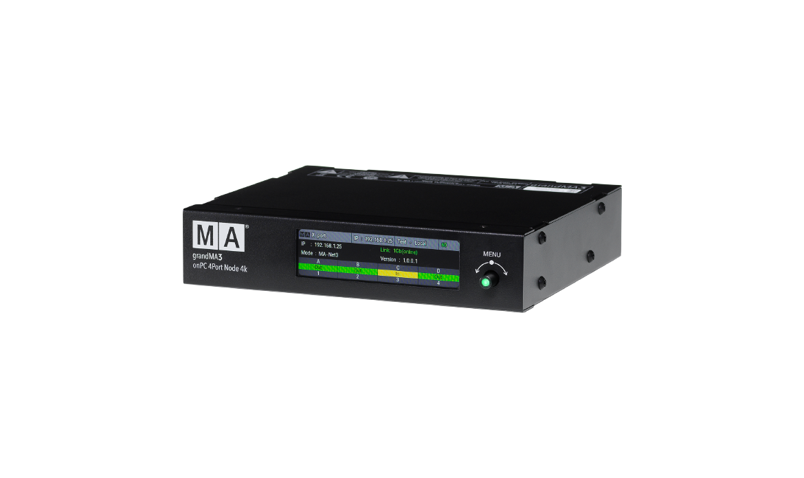 MA Lighting grandMA3 4Port Node onPC 4K PoE