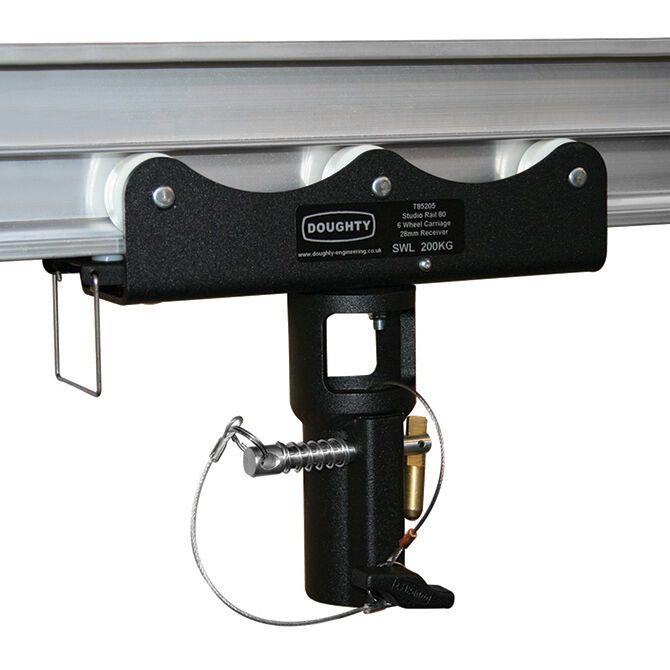 Doughty Engineering Studio Rail 80 Chariot à 6 roues, complet avec douille 28mm (frein)