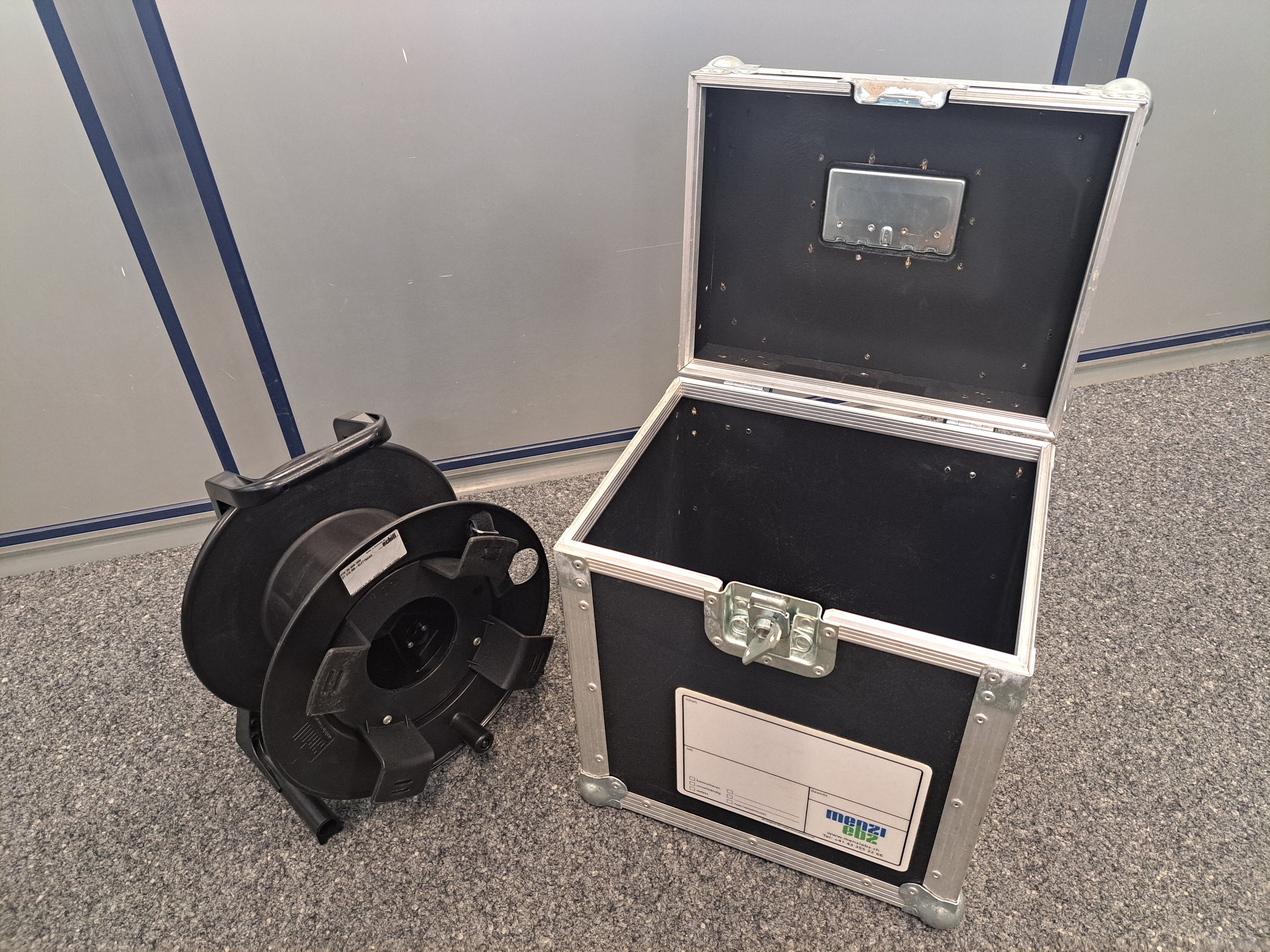 Koffer-Flightcase inkl. Schill Kaberrolle, OCCASION