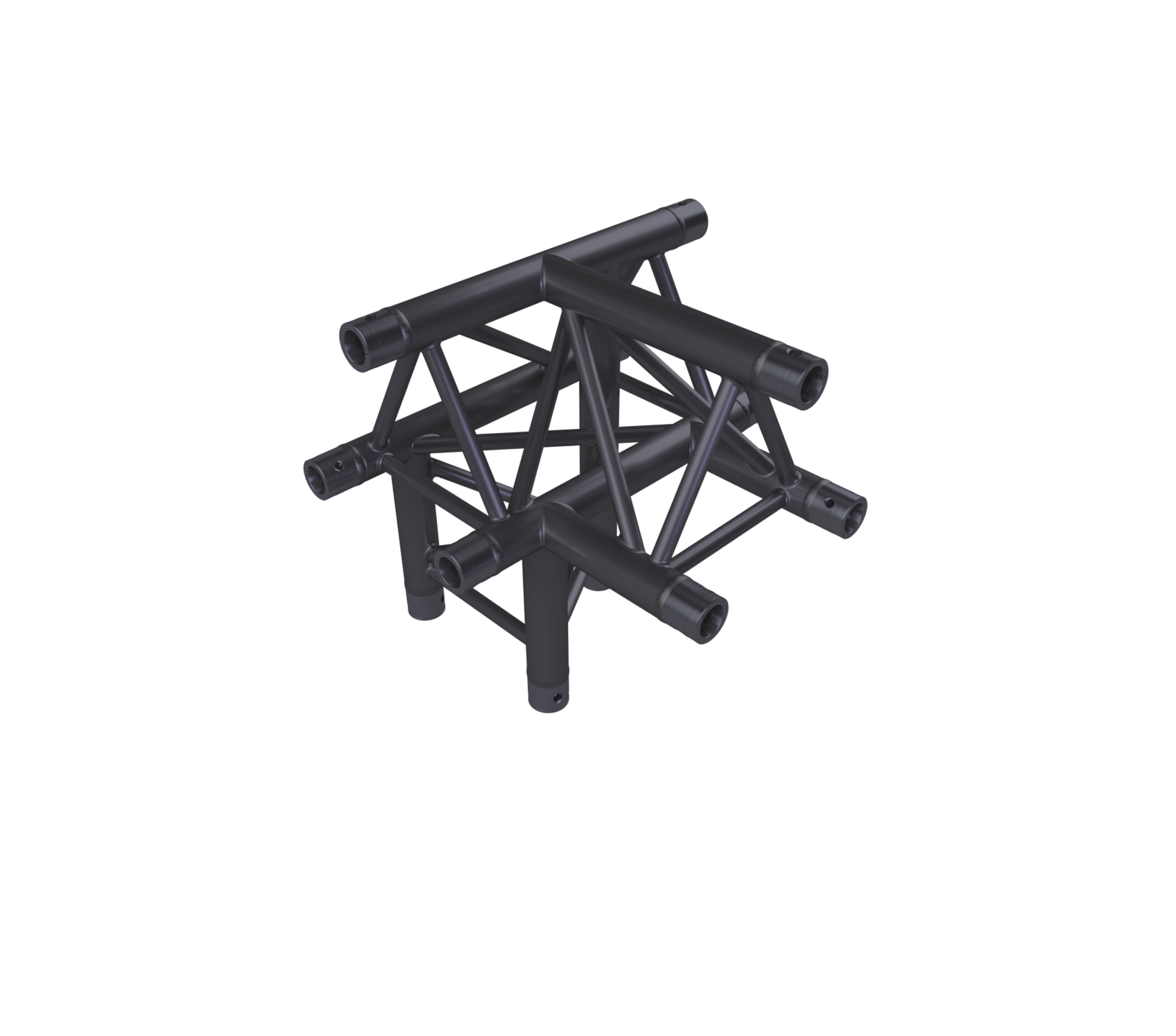 Eurotruss HD33 T-Stück 4-Weg + Down LEFT  50 x 50 x 50 cm, schwarz