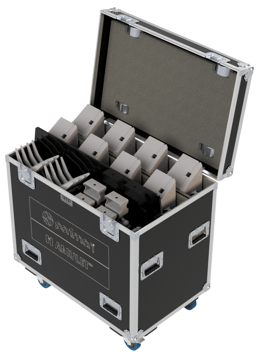 Portman Lighting Flight Case für 8 x Amulet