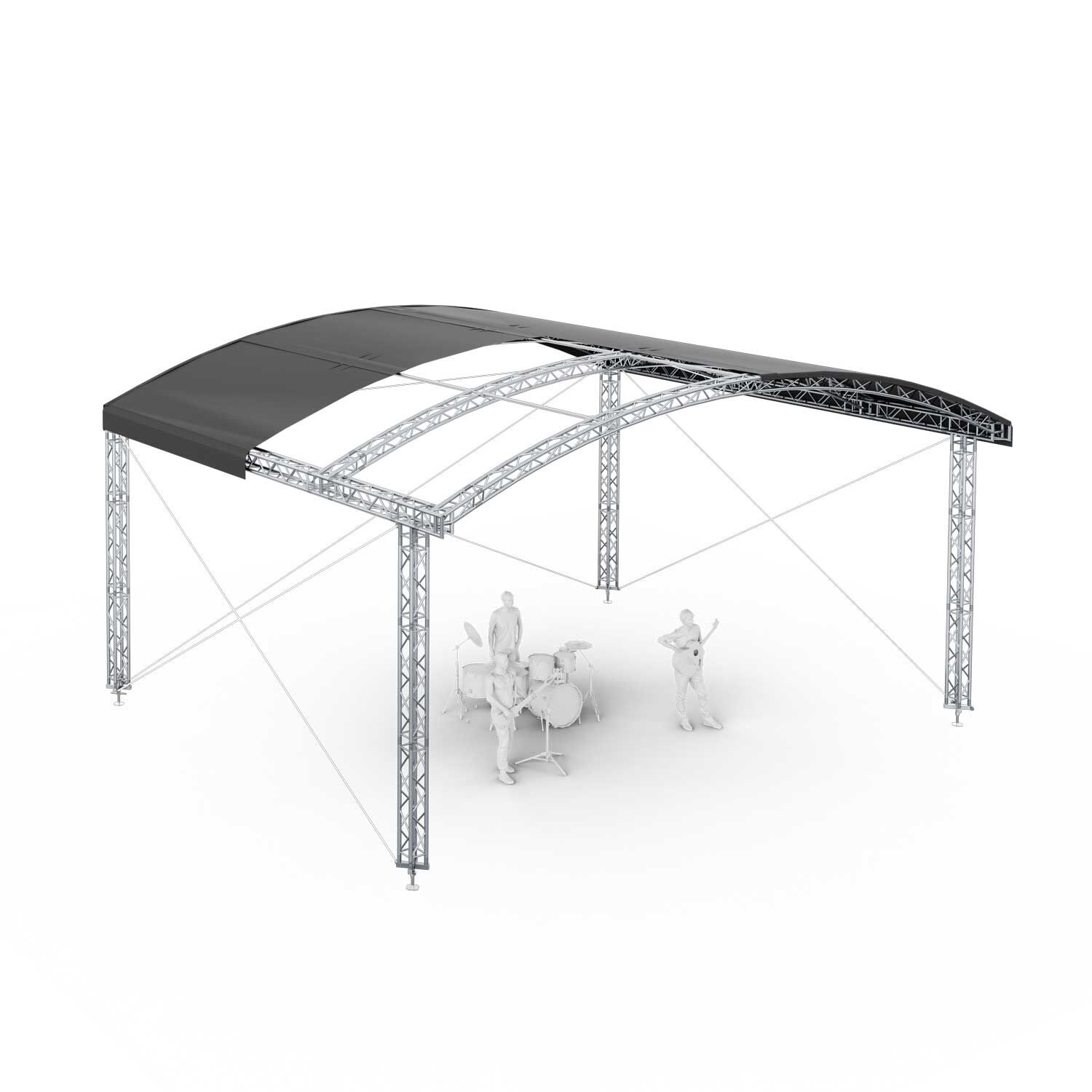 Eurotruss Plate-forme en arc de cercle AR-10, 10 x 8 m