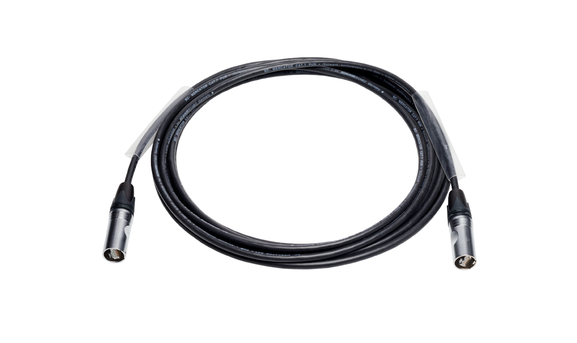MAJOR etherCON Câble Cat6a, version route, IP65, noir, 1 m