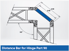Eurotruss Distanzstück für Gelenke 234mm (90 Grad) für HD/FD 3X Serie