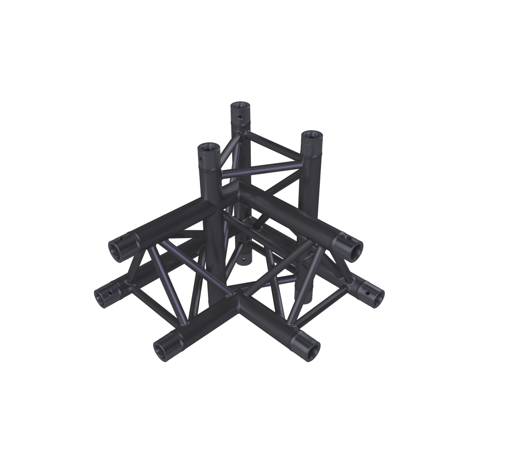 Eurotruss HD33 90° Ecke 4-Weg + Up + Down RIGHT  50 x 50 x 50 cm, schwarz