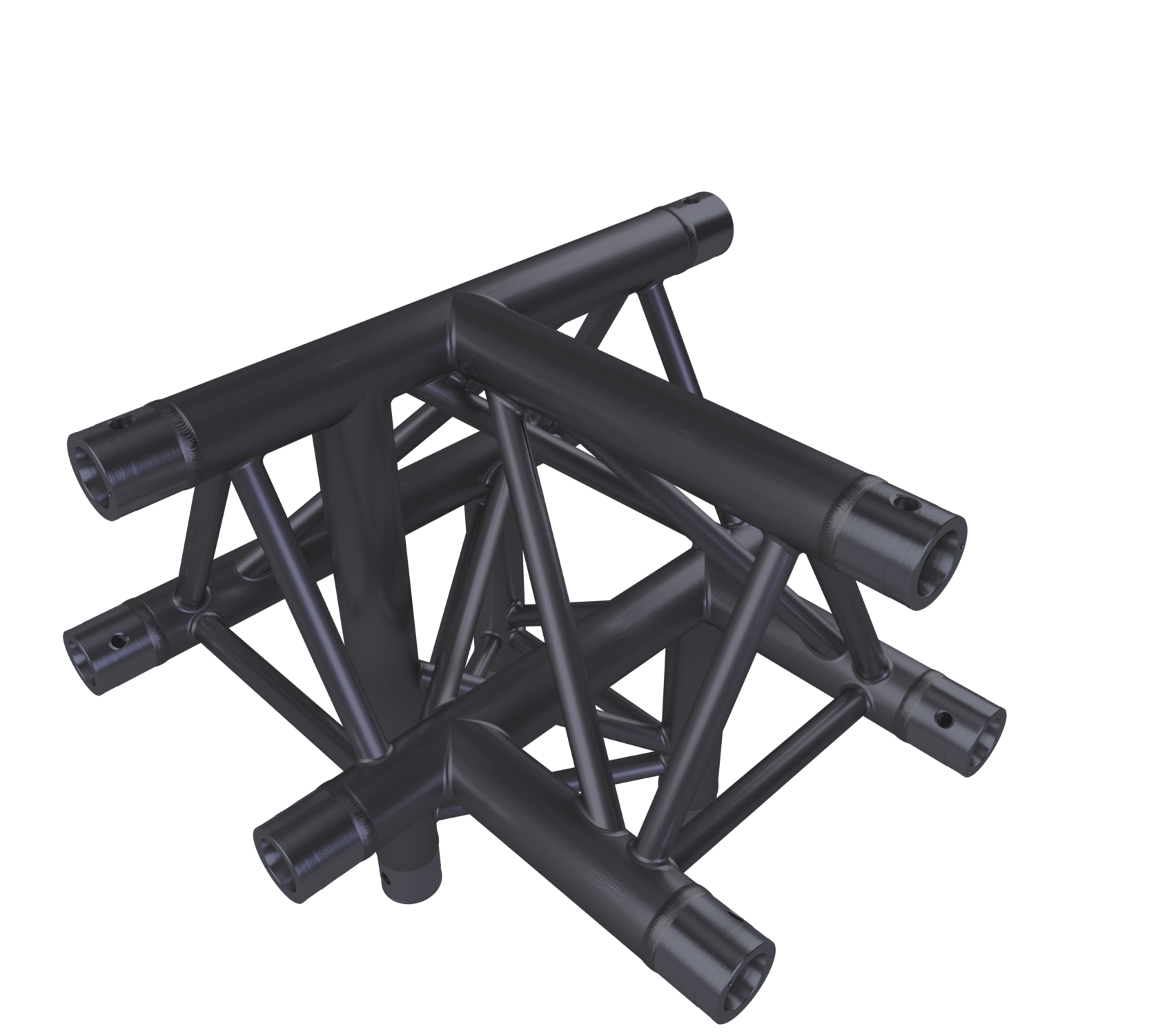 Eurotruss HD33 T-Stück 4-Weg + Down RIGHT  50 x 50 x 50 cm, schwarz