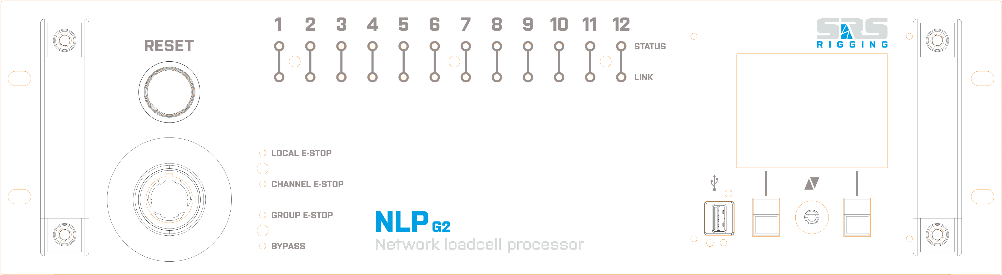 Processeur de cellules de pesage en réseau SRS NLP24-G2, pour 24 cellules de pesage