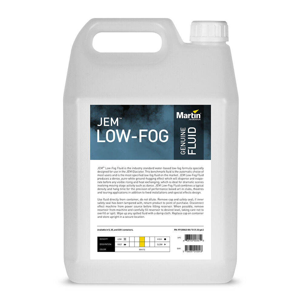 JEM Professional Fluide à faible buée, 4 x 5 l
