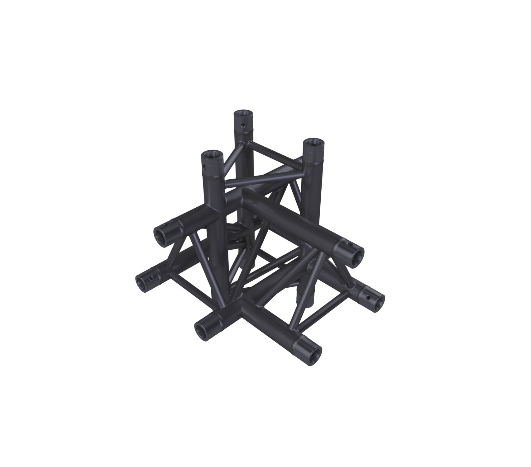 Eurotruss HD33 T-Stück 5-Weg + Up + Down RIGHT 50 x 50 x 50 cm, schwarz