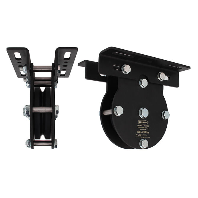 Doughty Engineering 100mm Heavy Duty Pulley (1-rond, pour câble en acier)