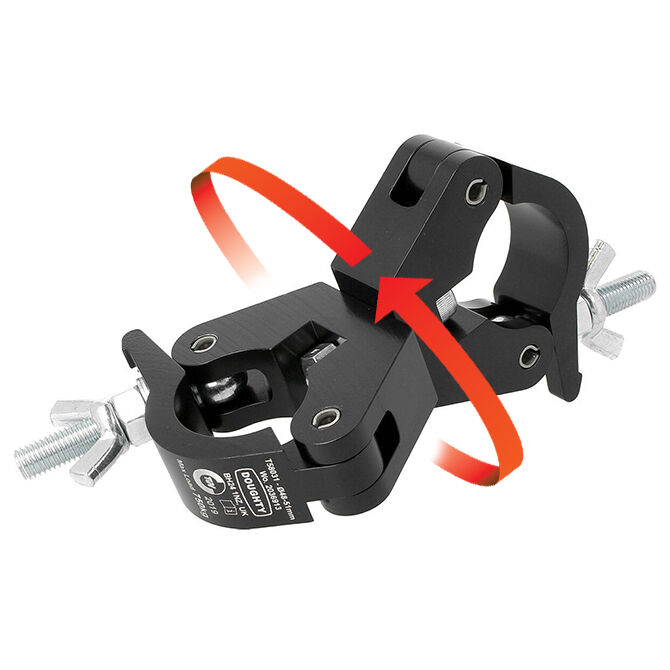 Doughty Engineering Slimline Swivel Coupler, noir