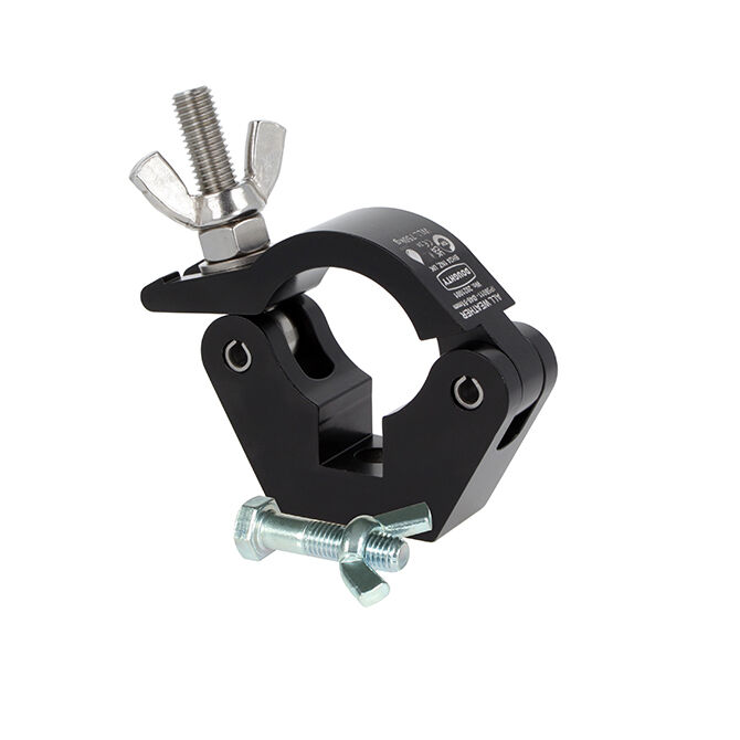 Doughty Engineering Slimline Hook Clamp, noir - Acier inoxydable