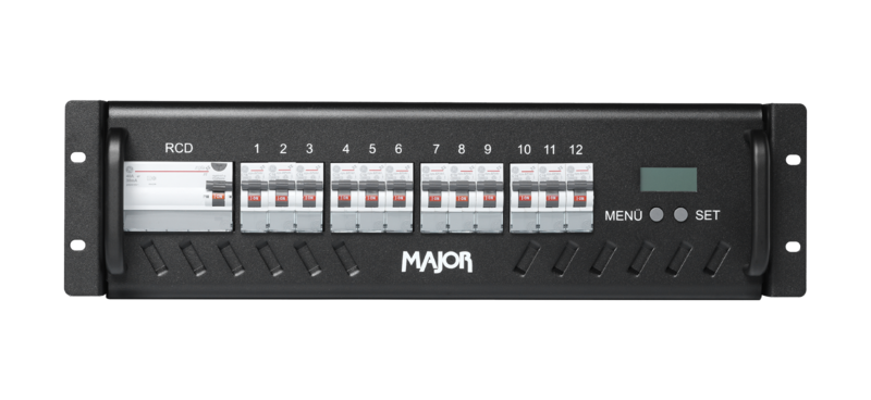 MAJOR DMX Switch-Pack 12-Kanal MK3, 19"/3HE, 12 x T13 IP20