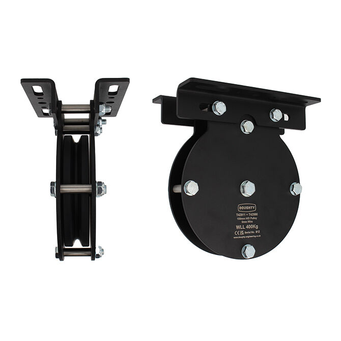 Doughty Engineering 150mm Heavy Duty Pulley (1-rond, pour câble en acier)