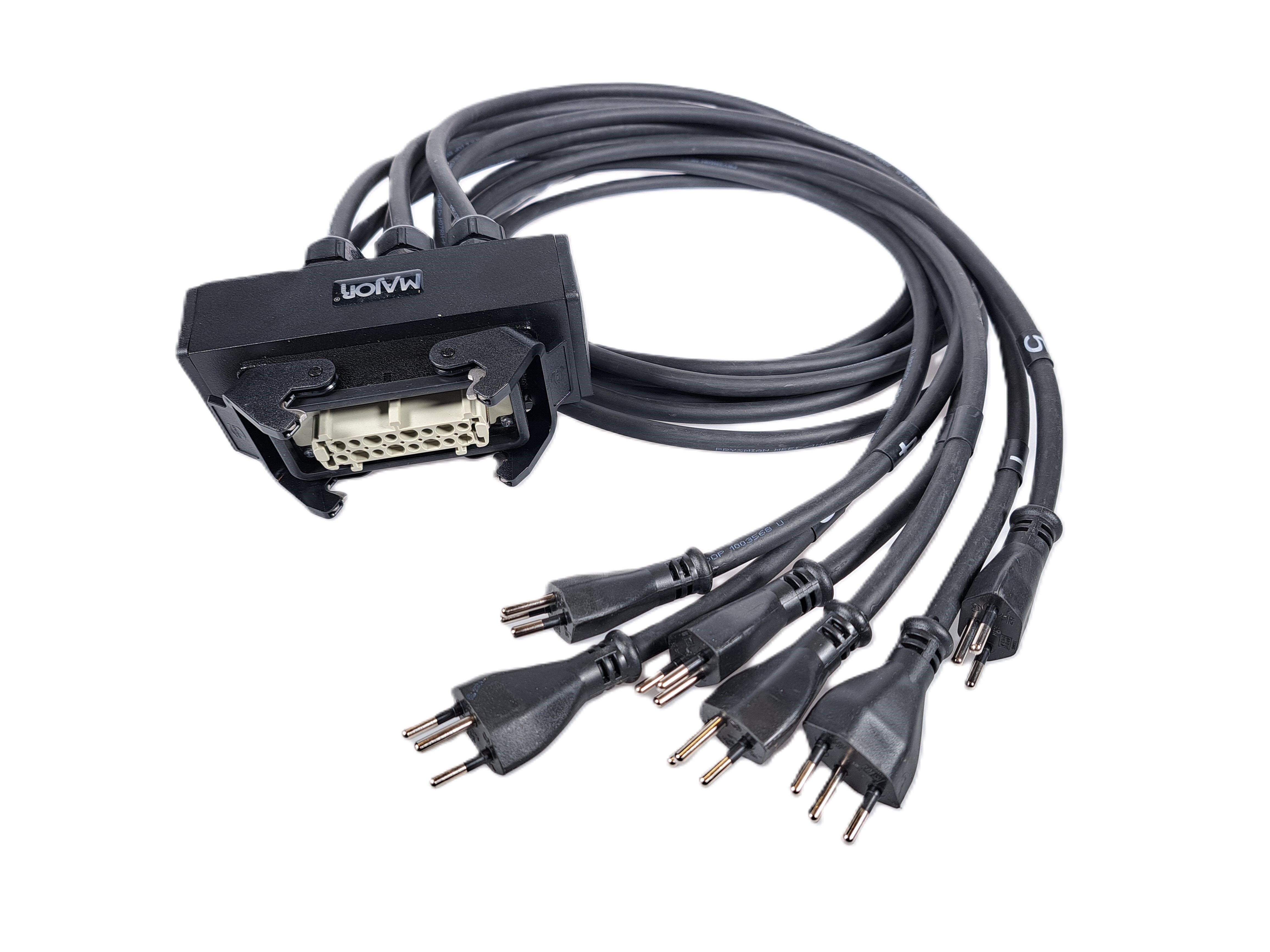 MAJOR Splitter (fouet), 6xT12 sur Harting HAN 16E femelle